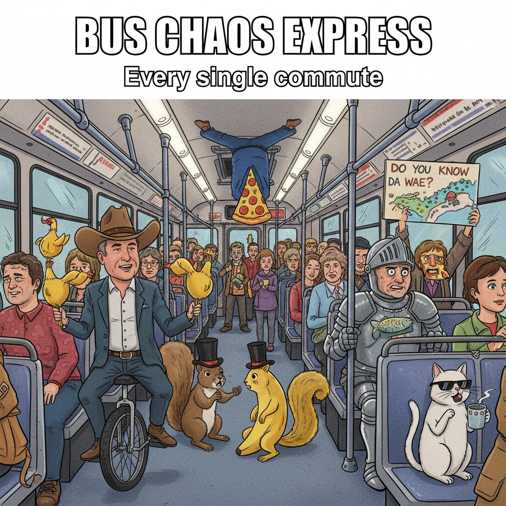 Public transport: where you witness humanity's greatest mysteries and least hygienic moments.