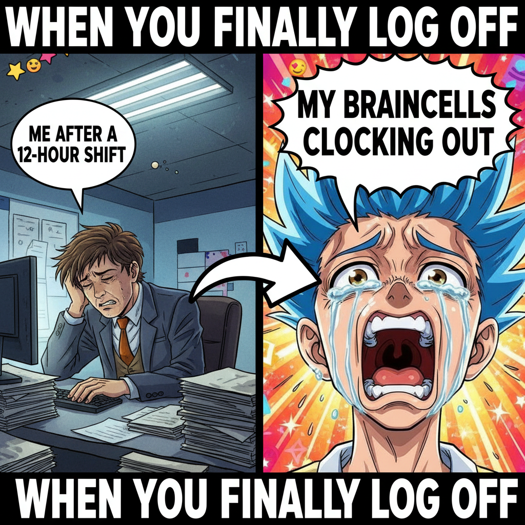 Me trying to adult vs. my anime character reaction to literally anything slightly inconvenient.
