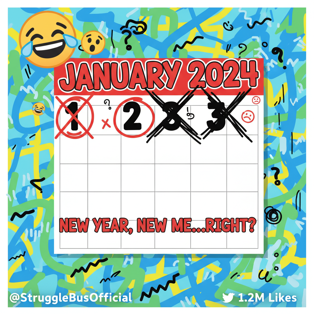 My New Year's resolution lasted 3 days. Now accepting applications for new goals.