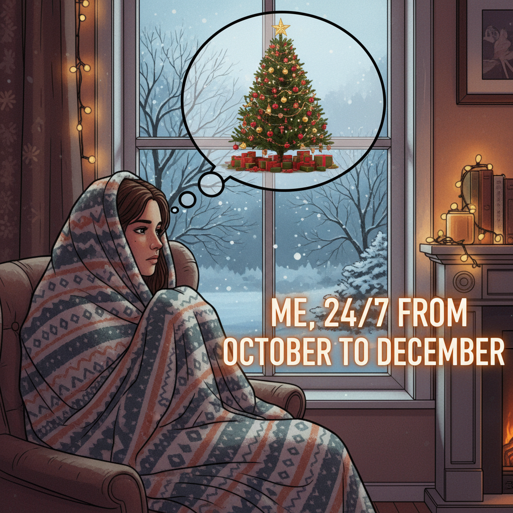 My brain during winter: 'Is it too early for Christmas music?' Also my brain: 'It's 3 PM, why is it dark?'