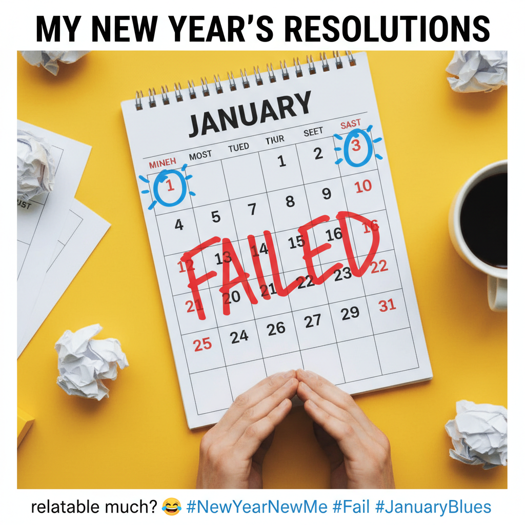 My New Year's resolution lasted 3 days. Guess I'll try again in 2025. #NewYearNewMeFail