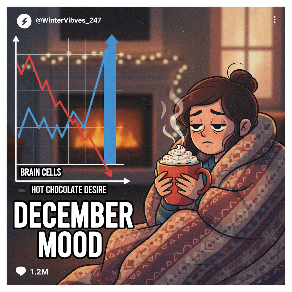 My brain cells in winter: 📉 My desire for hot chocolate: 📈 #SeasonalDepression