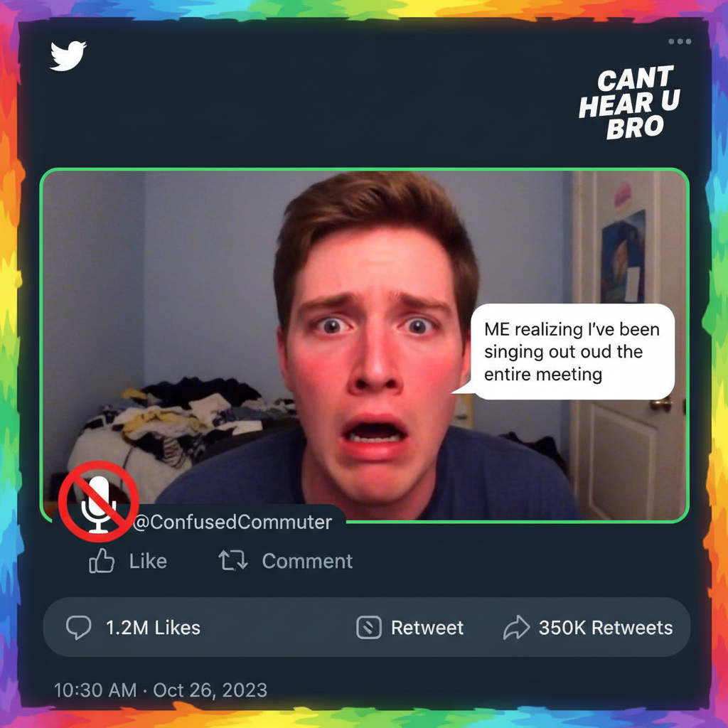 My mic was off the whole Zoom call, but my camera was NOT. Send help.