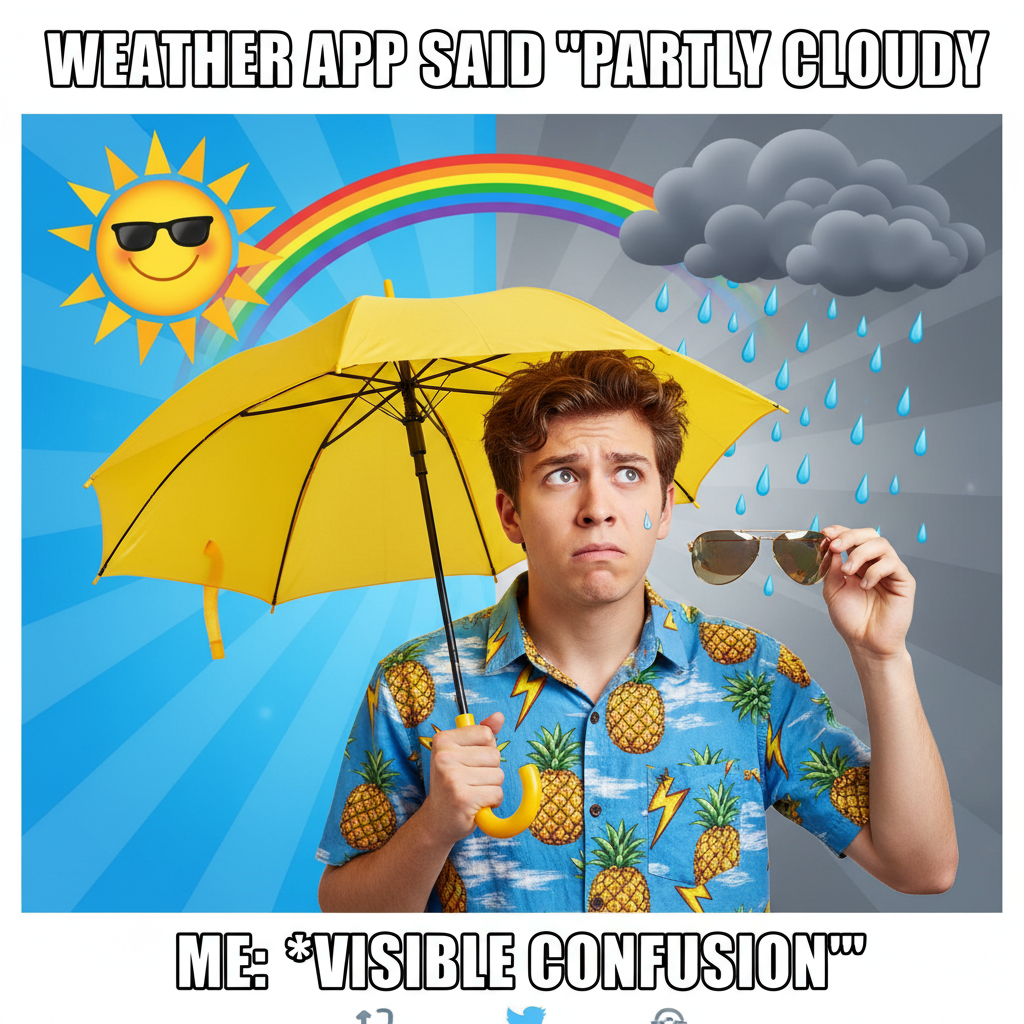 It's 70 degrees and raining. Is this weather having an identity crisis or am I?