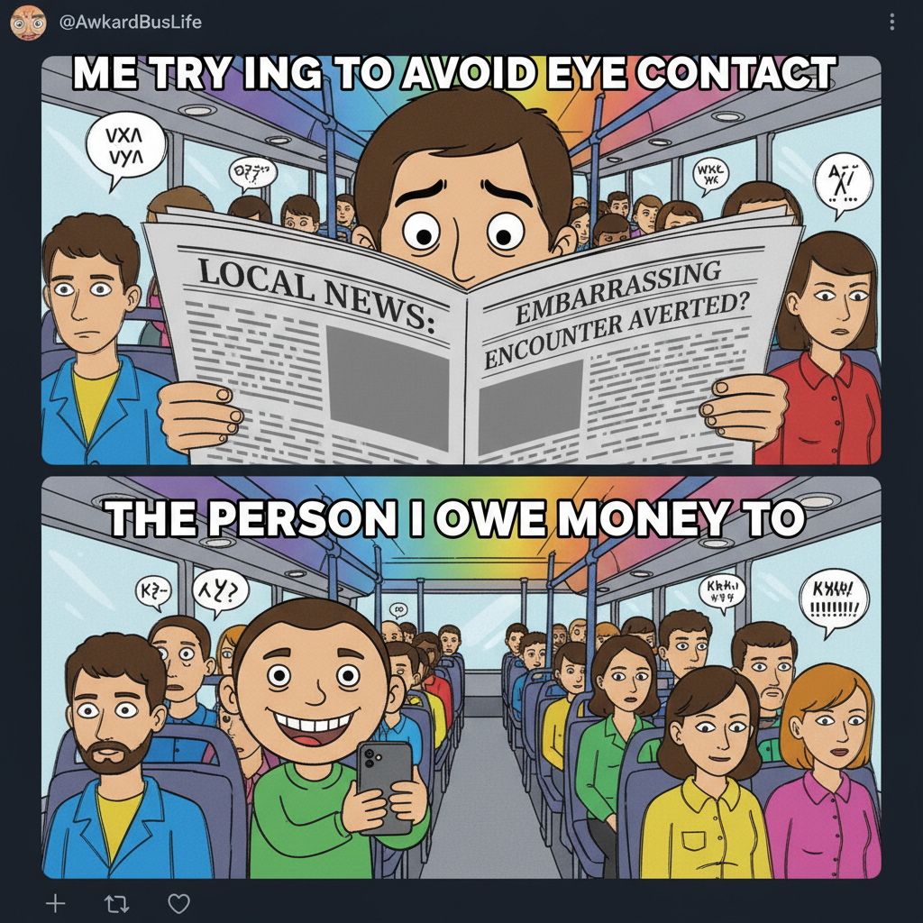 Public transport: where you meet everyone you've ever ghosted. #Awkward