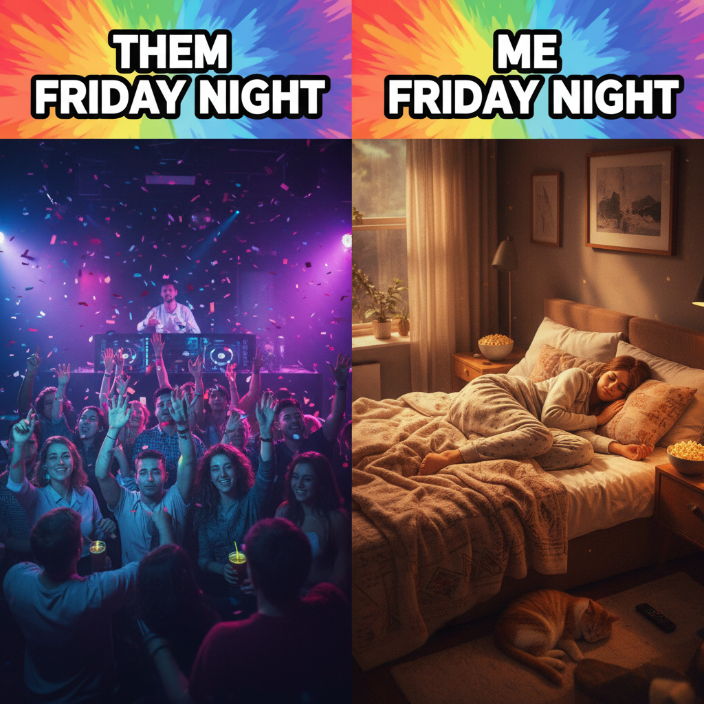 Friday night plans: Clubbing! Reality: Clubbing... my head with a pillow and sleeping.