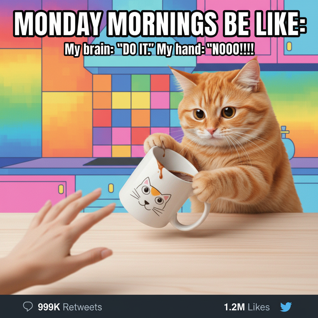 My cat just stared into my soul while slowly pushing my coffee off the table. I still love her.