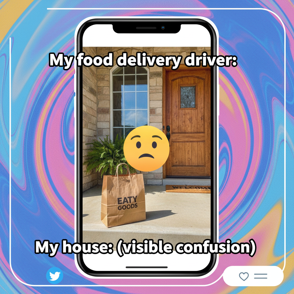 My food delivery driver just sent a pic of my order... on my neighbor's porch. 💀