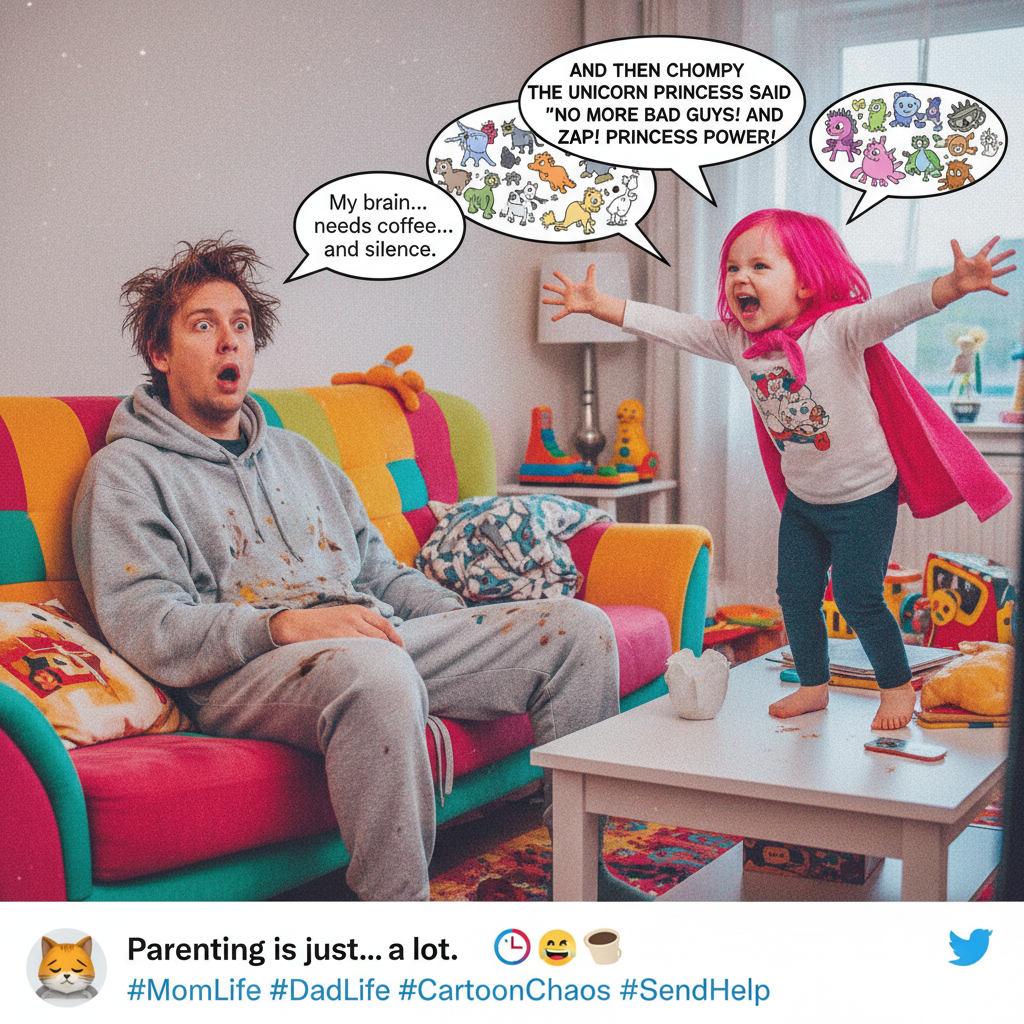 My toddler just explained the plot of Paw Patrol to me for 20 minutes. I'm trapped in a loop.