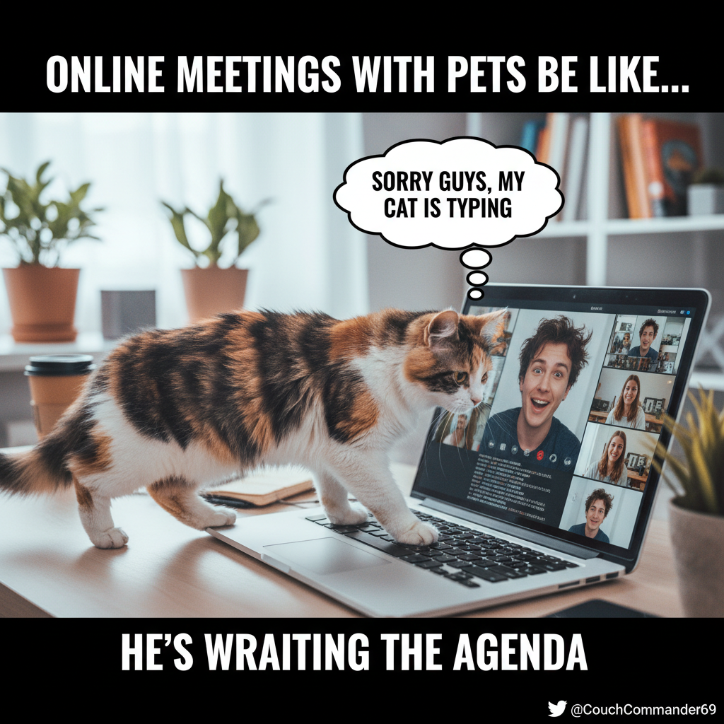 My coworkers just saw my cat walk across my keyboard during a meeting. My brand is chaos.