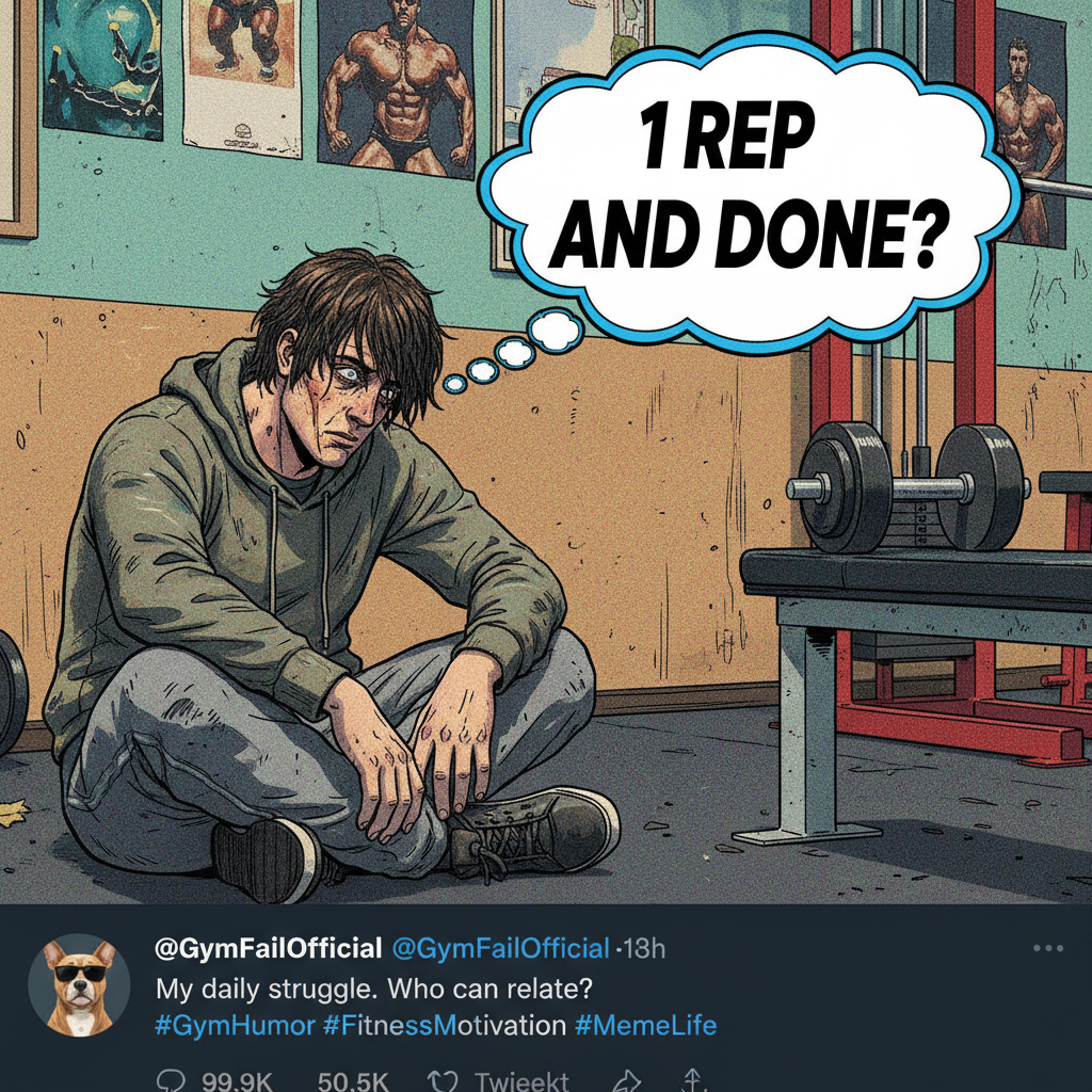My 'gym buddy' just asked if we could do 1 rep and go home. Relatable content. 😂