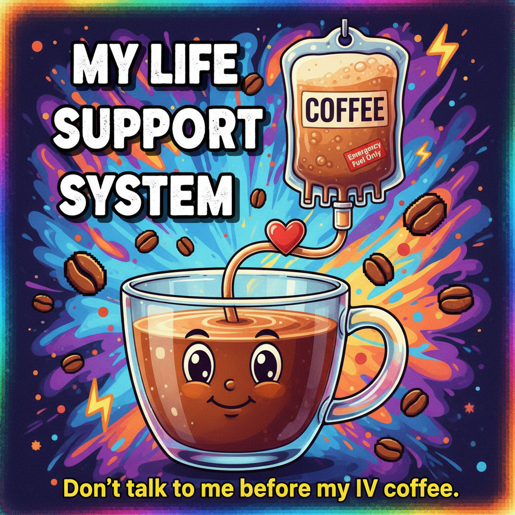 My blood type is now 80% coffee, 20% existential dread. Send more beans. ☕🩸