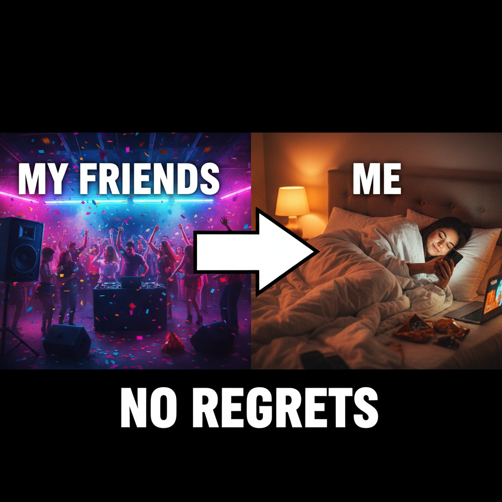 Extrovert: 'Let's go out!' Introvert: *already in bed by 8 PM* #IntrovertProblems