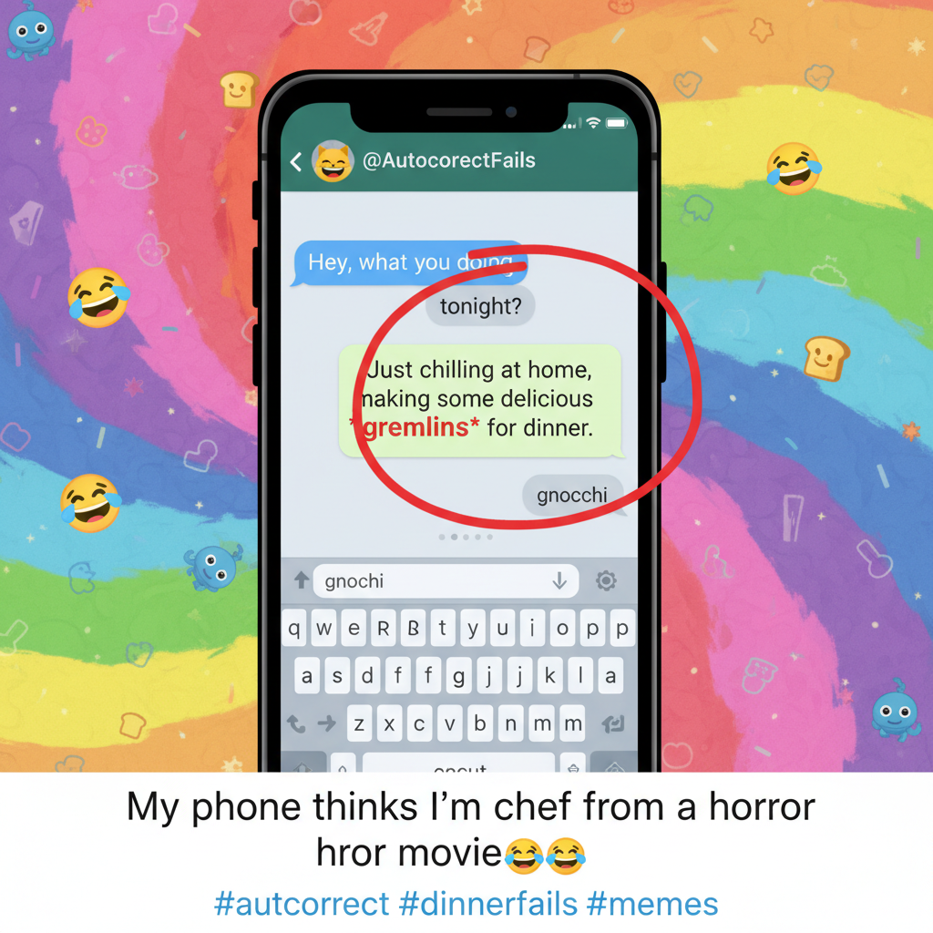 Autocorrect changed 'meeting' to 'meating.' My boss is now very confused. #TechFail