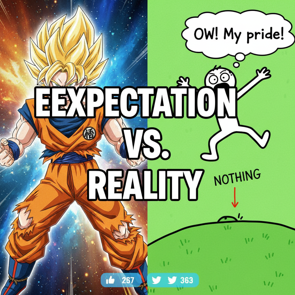 Me trying to adult after watching a shonen anime: 'I WILL SURPASS MY LIMITS!' *trips over air*