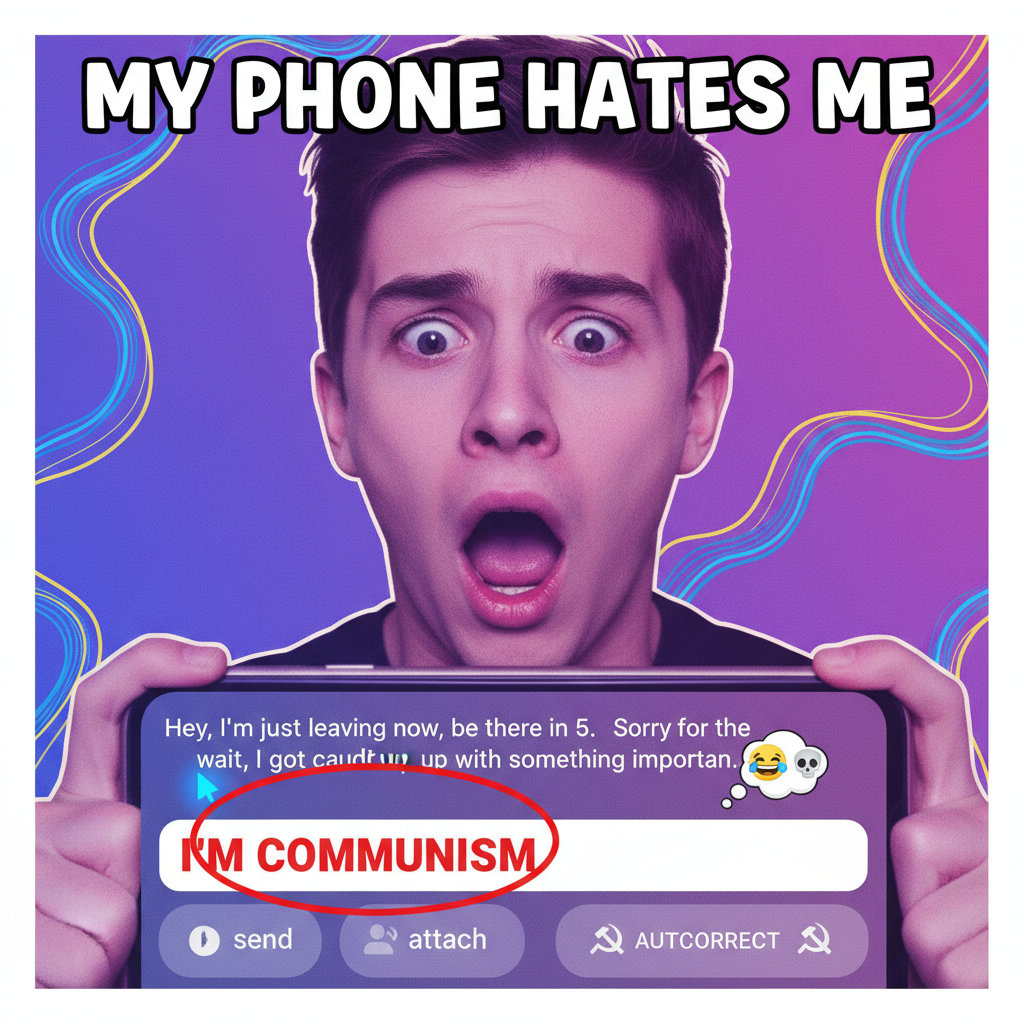 Autocorrect just changed 'I'm coming' to 'I'm communism' in a work email. My career is over.