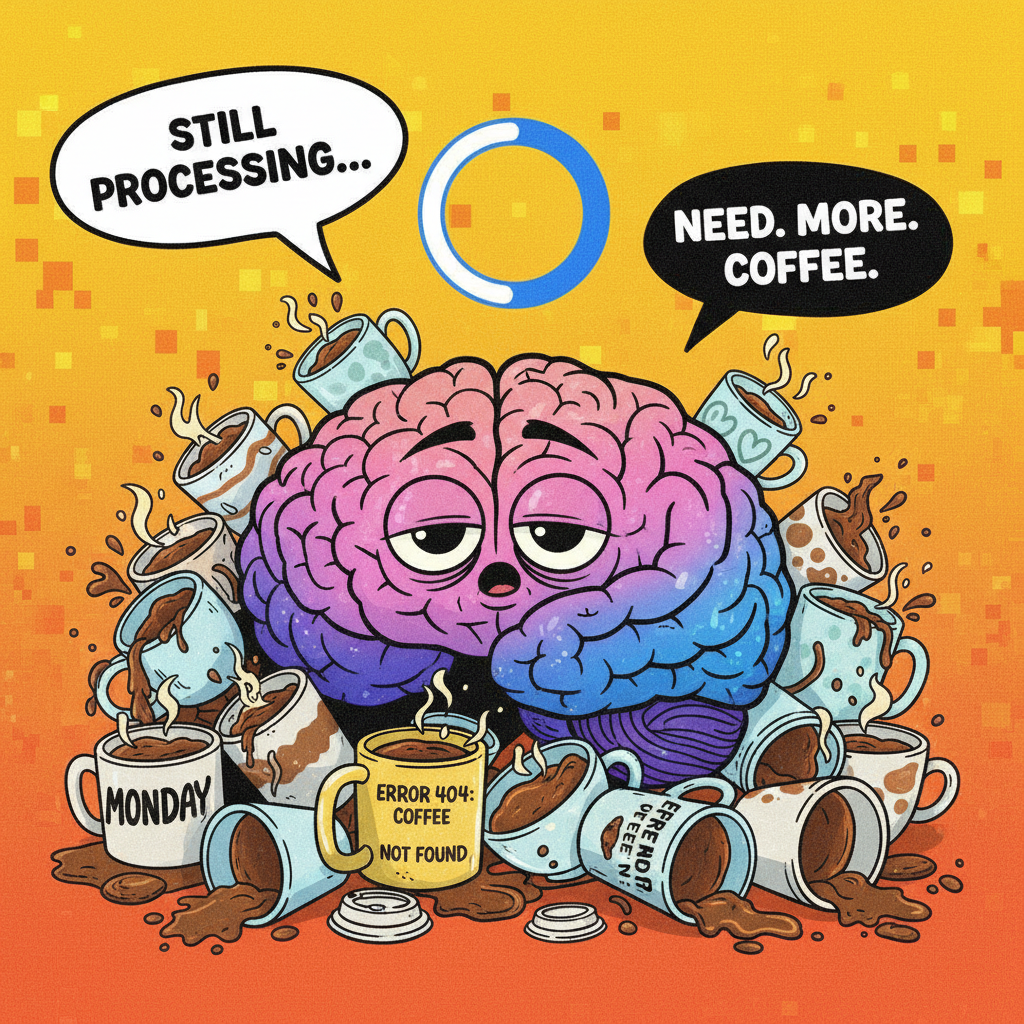 My brain on Monday morning: buffering... buffering... still buffering.