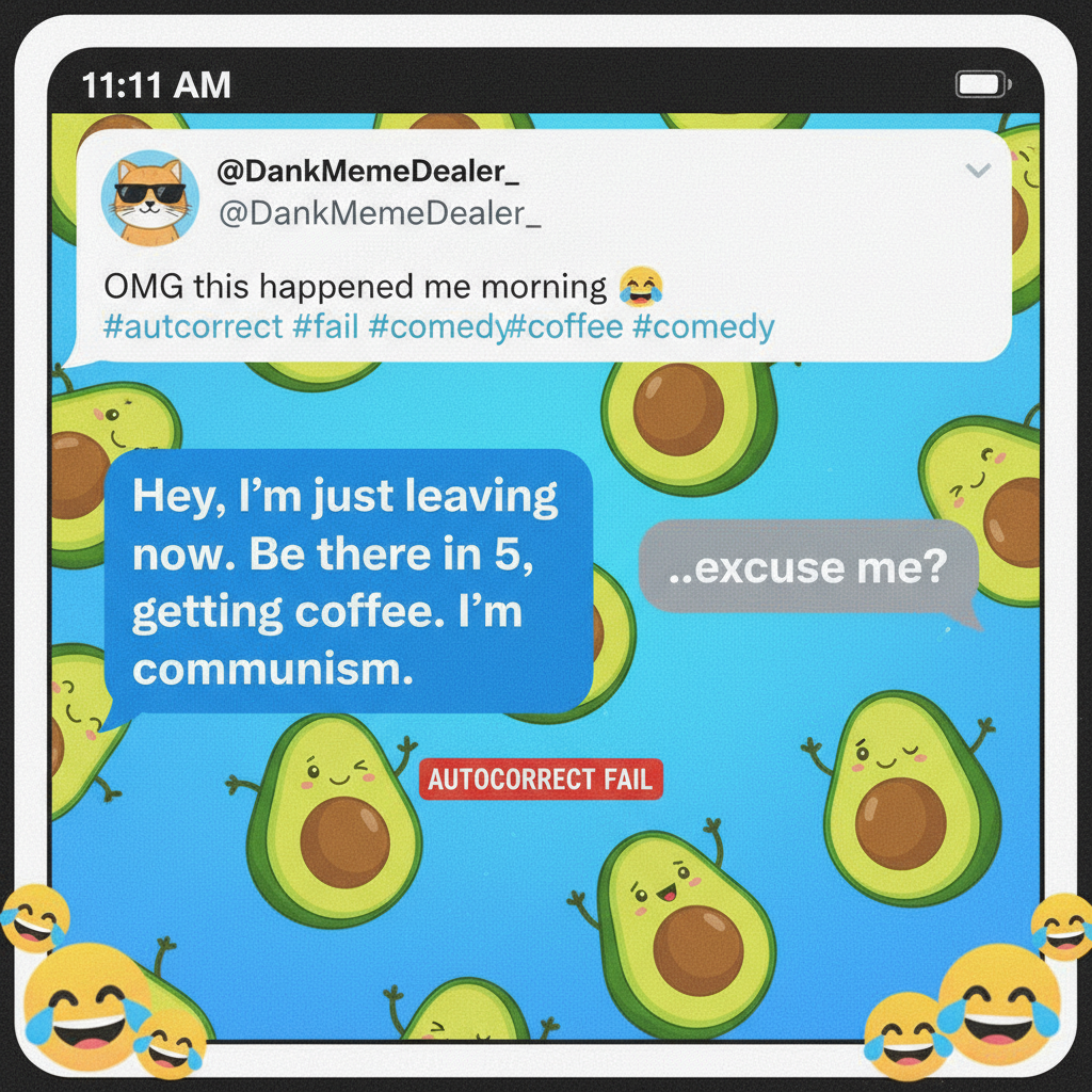 Autocorrect changed 'I'm coming' to 'I'm communism'. My boss is now very confused.