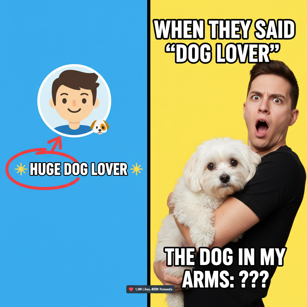 Swiped right on a 'dog lover,' turns out they hate my dog. It's a no from me, dawg.