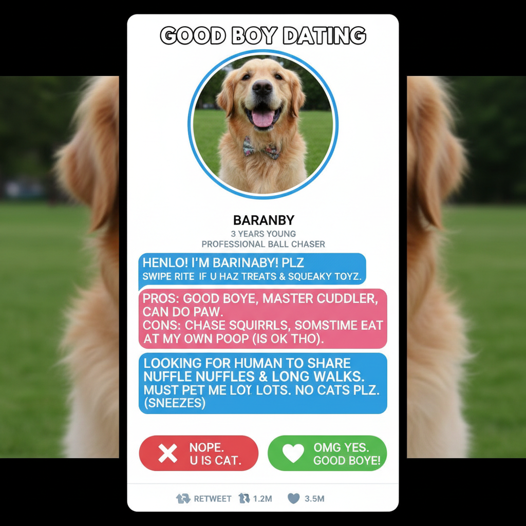 Matched with someone who only had pics of their dog. Turns out, it WAS the dog's profile. I'm not mad.