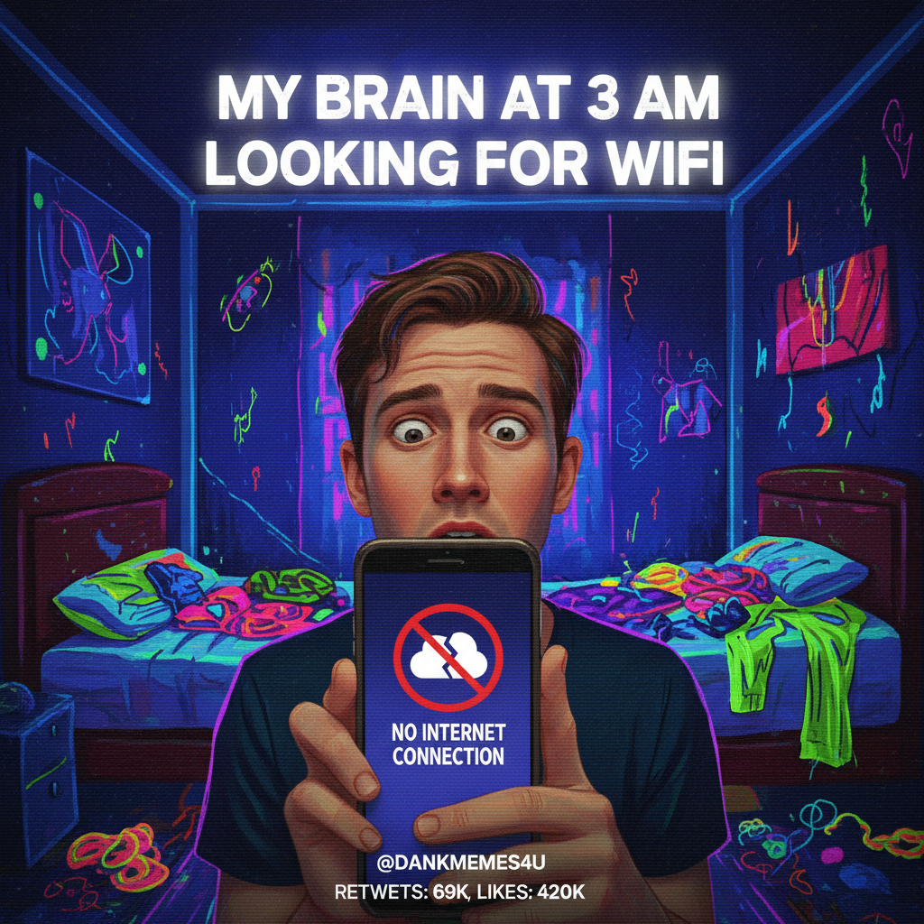 The wifi went down. My entire personality just reset to factory settings.