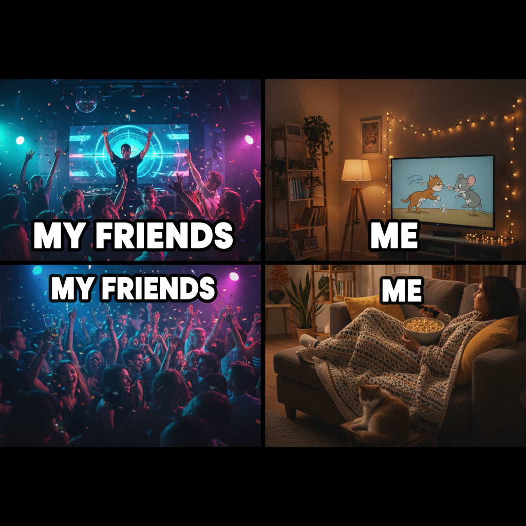 Friday night plans: clubbing. Reality: debating if I should rewatch The Office or Parks & Rec. #Friday