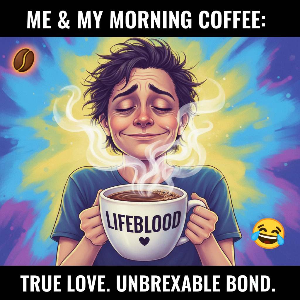 My blood type is coffee. And my therapist says that's not a medical diagnosis.