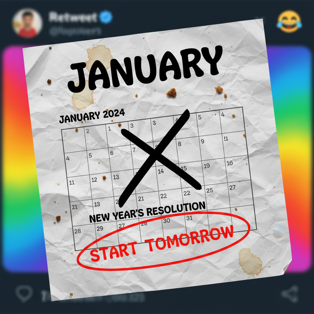 My New Year's resolution was to stop procrastinating. I'll start tomorrow. Or maybe next week.