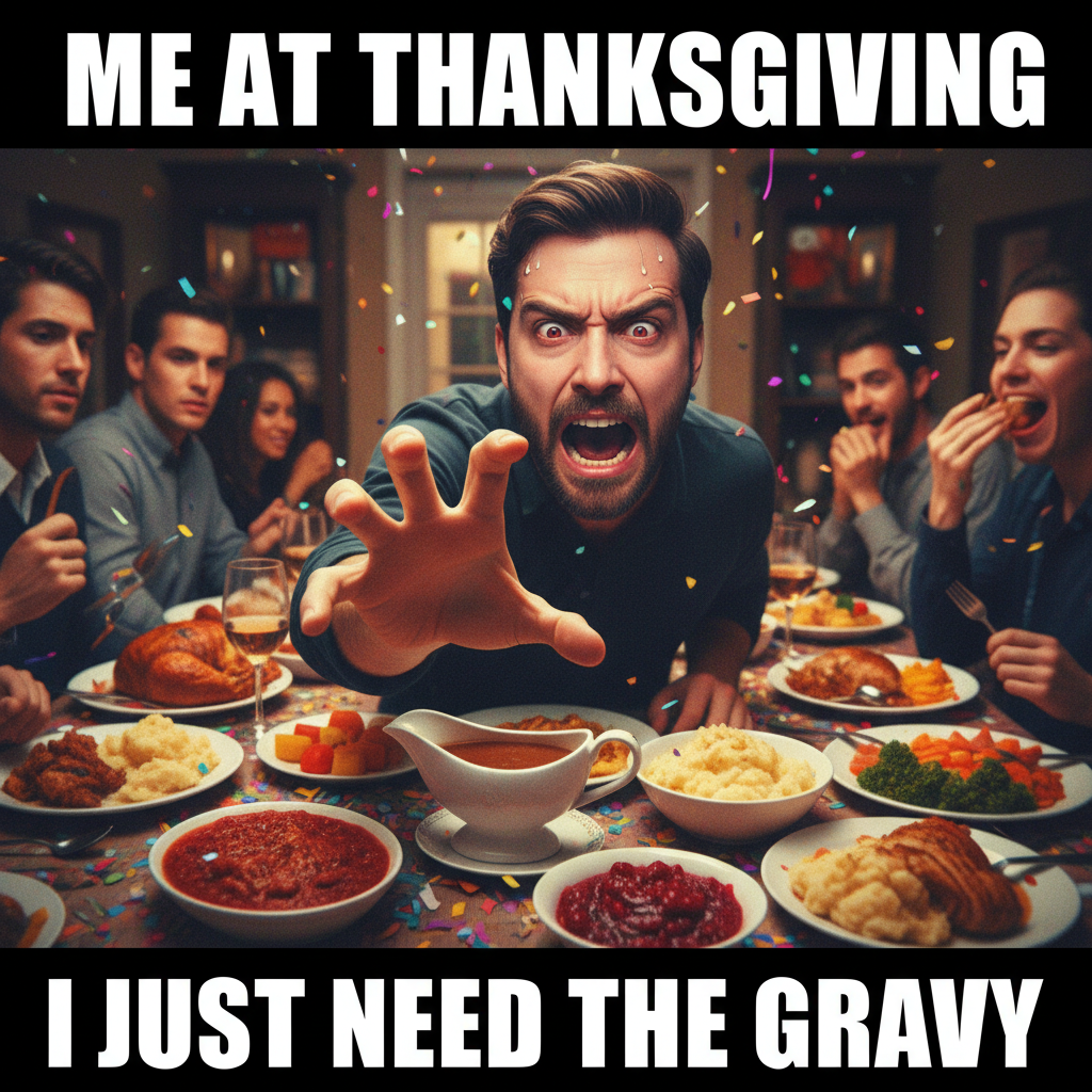 Aunt Carol just asked me why I'm still single. Pass the gravy, I need strength.