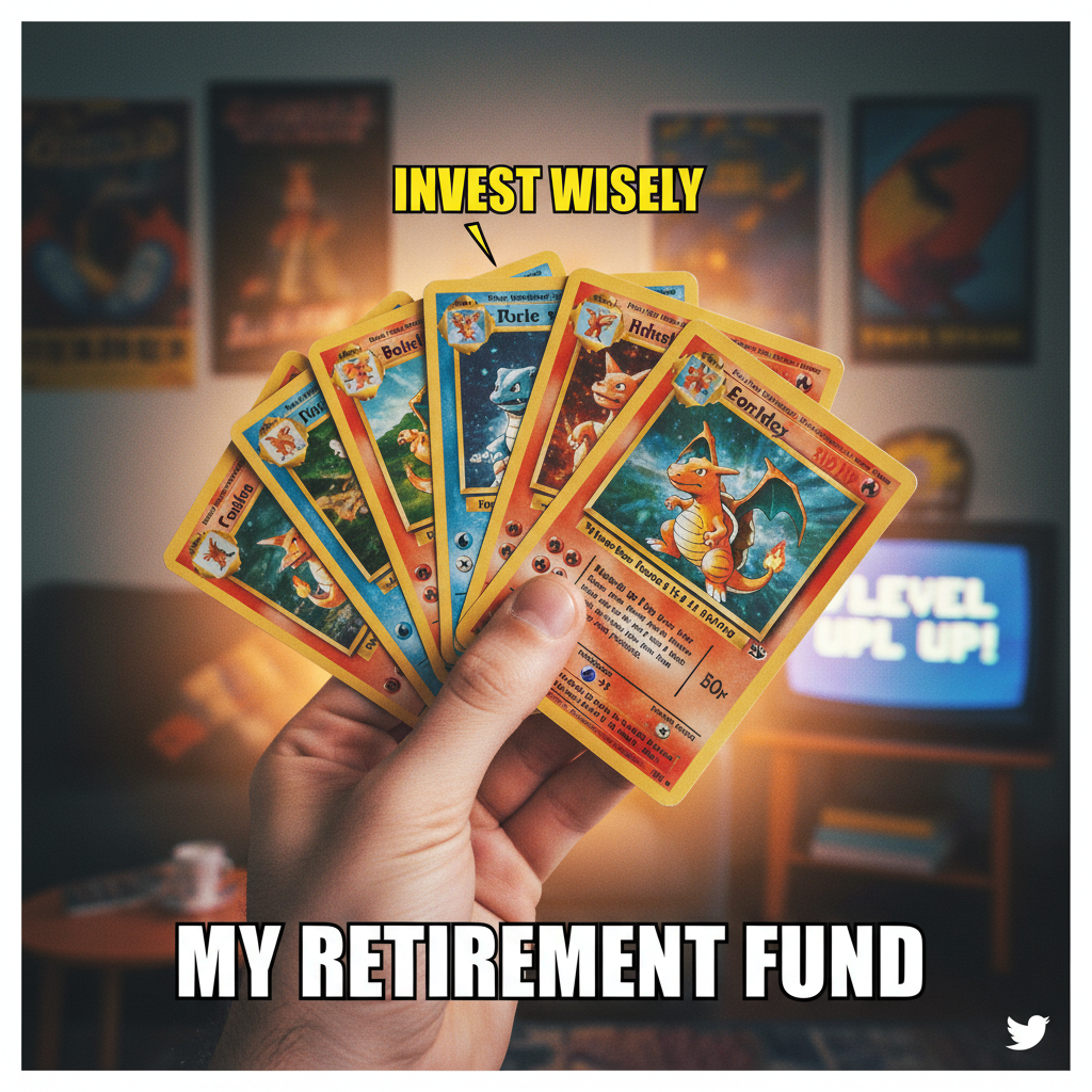 Found my old Pokémon cards. My childhood was peak performance. #Nostalgia