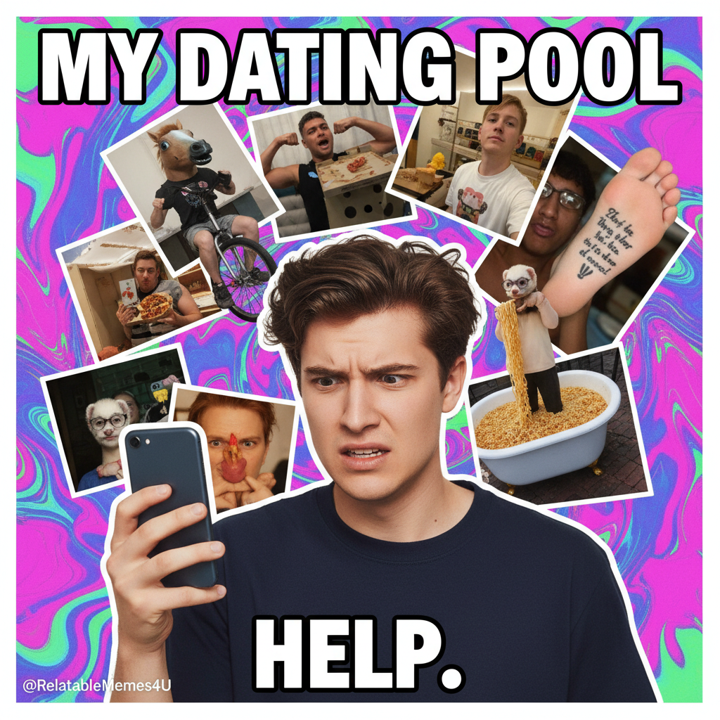 Dating apps are just a social experiment on how much chaos I can handle. Send help. 💀