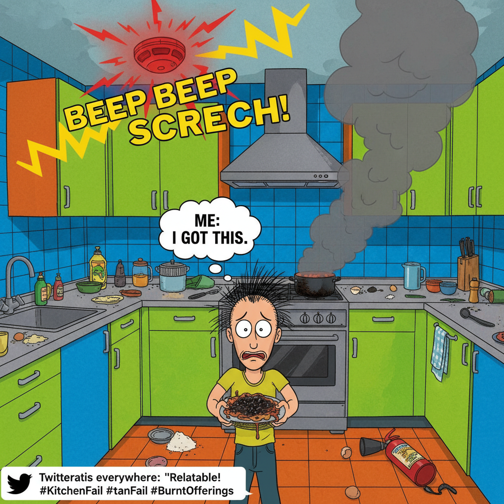 Attempted to cook dinner. Now the fire alarm is singing. Send pizza. 🍕