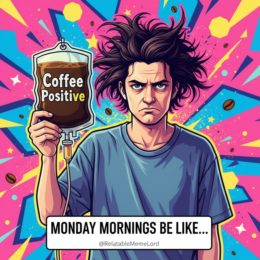 My blood type is coffee positive. Don't talk to me before my third cup.