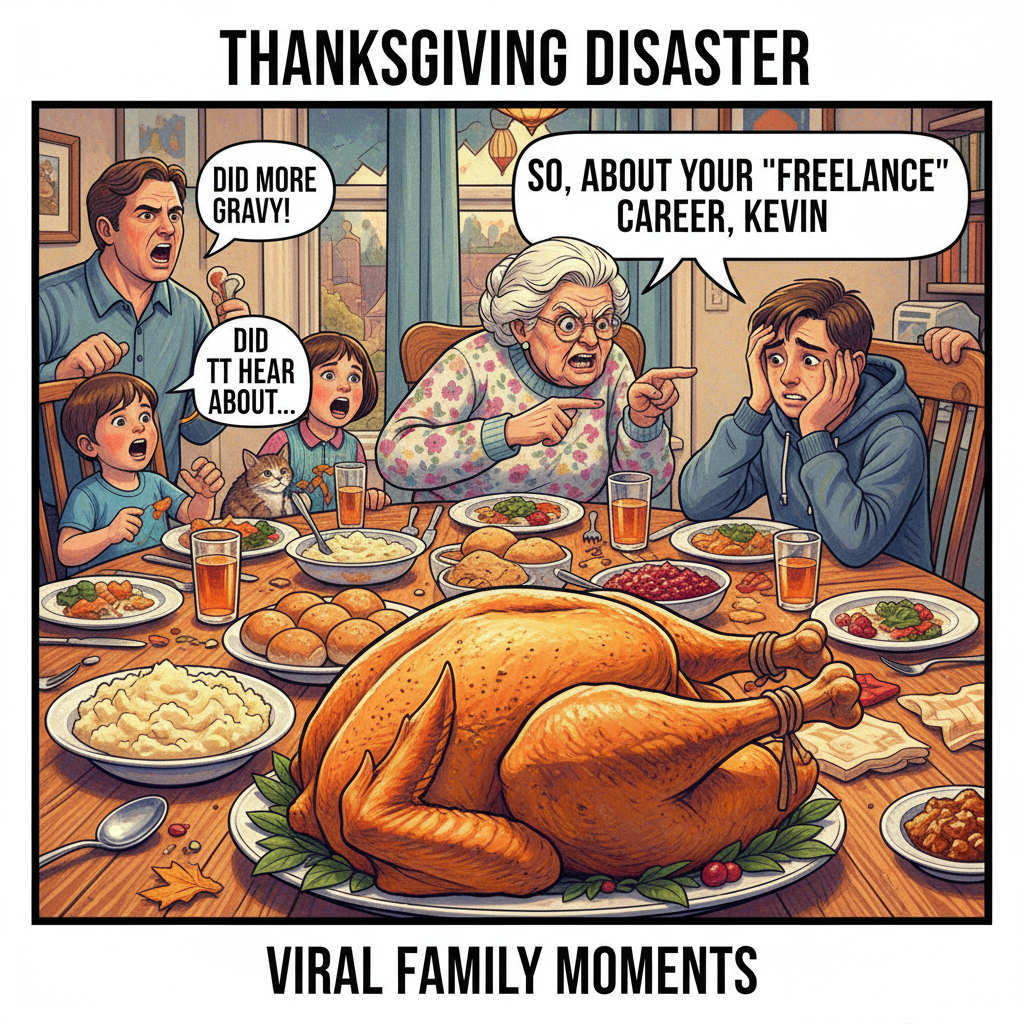 Grandma asked if I found a partner yet. The turkey wasn't even carved.