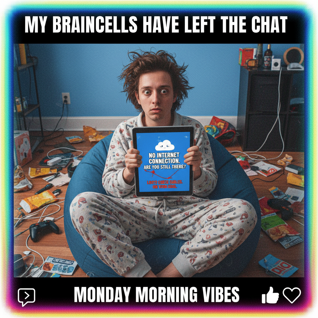 The wifi went down. My entire personality just evaporated.