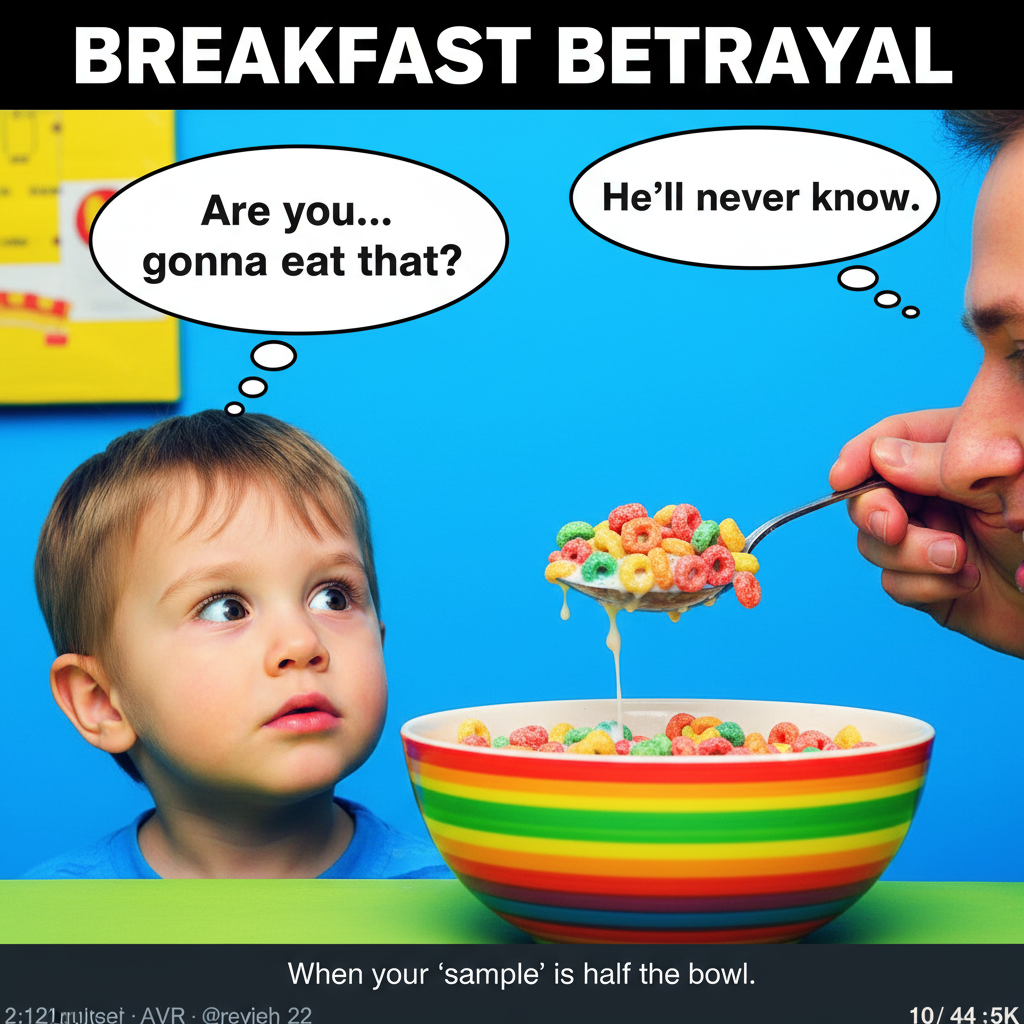 My kid just asked if 'adulting' means eating cereal for dinner. I said yes. He's not wrong.