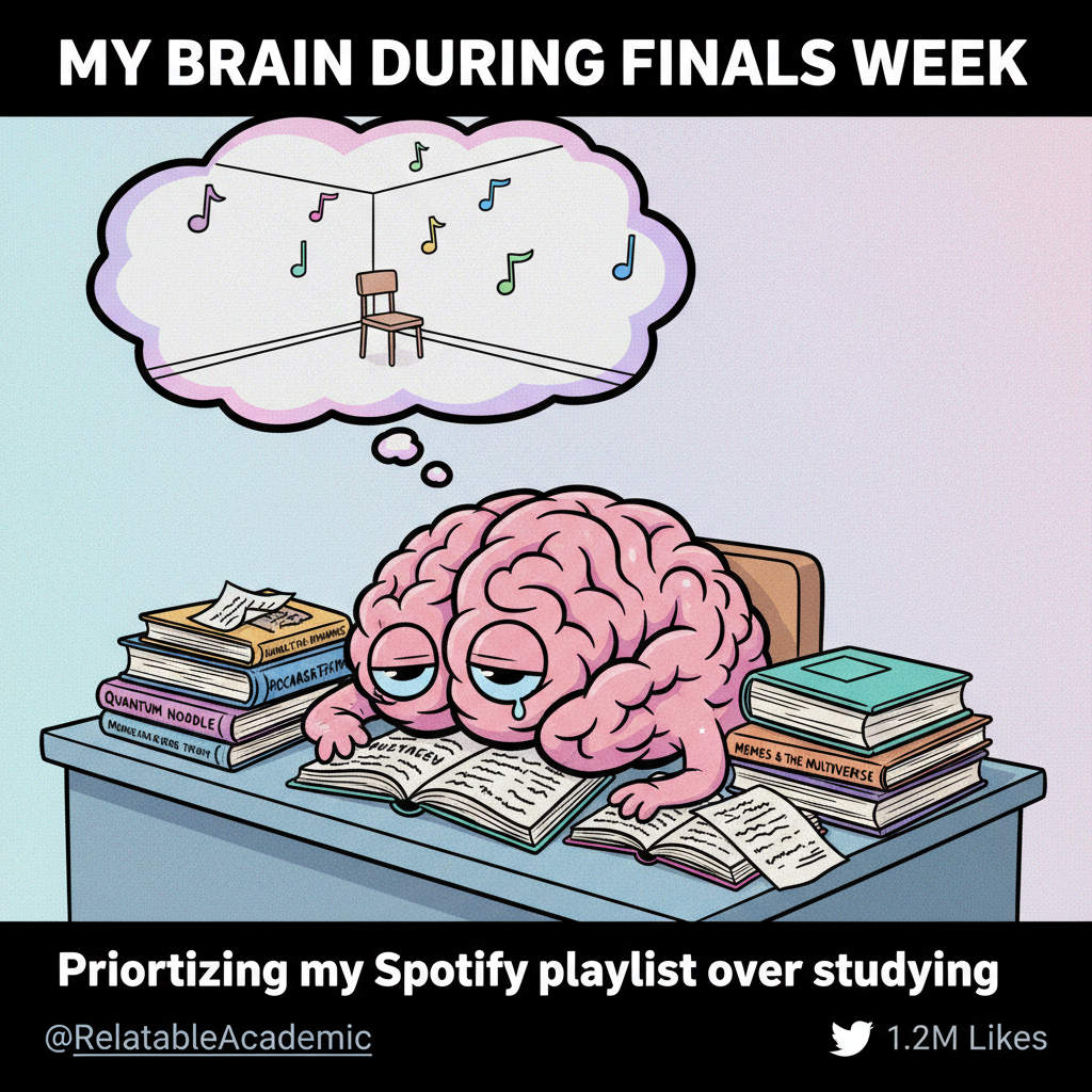 My brain cells during exam season: *elevator music playing in an empty room*