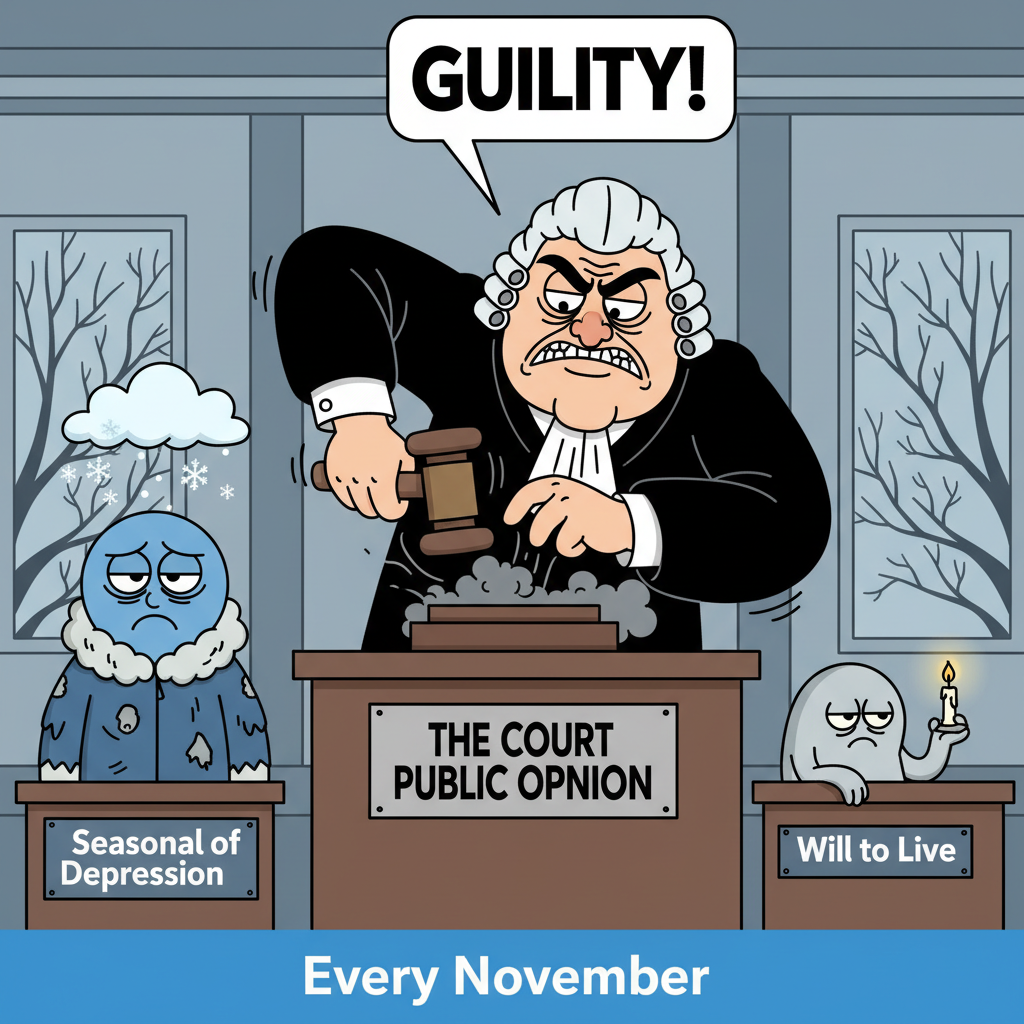 My seasonal depression just filed for divorce from my will to live. It's getting serious.