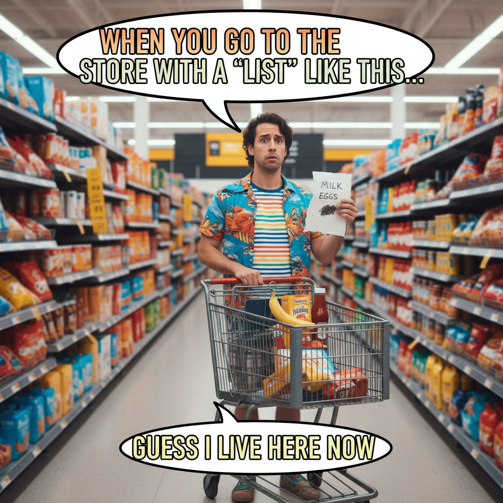 Adulting is just making a grocery list and forgetting half the things you actually needed.