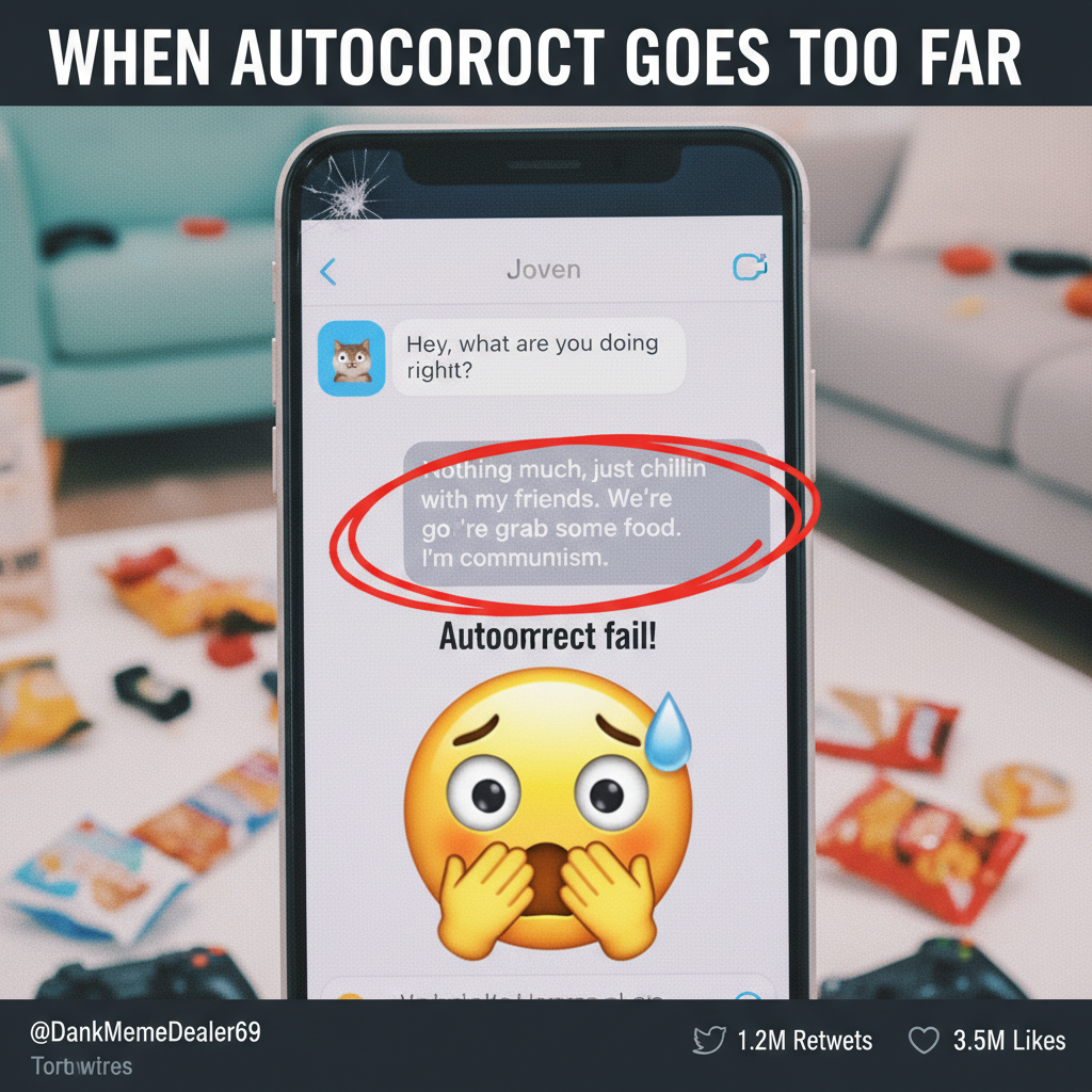 Autocorrect just changed 'I'm coming' to 'I'm communism'. My boss is going to love this.