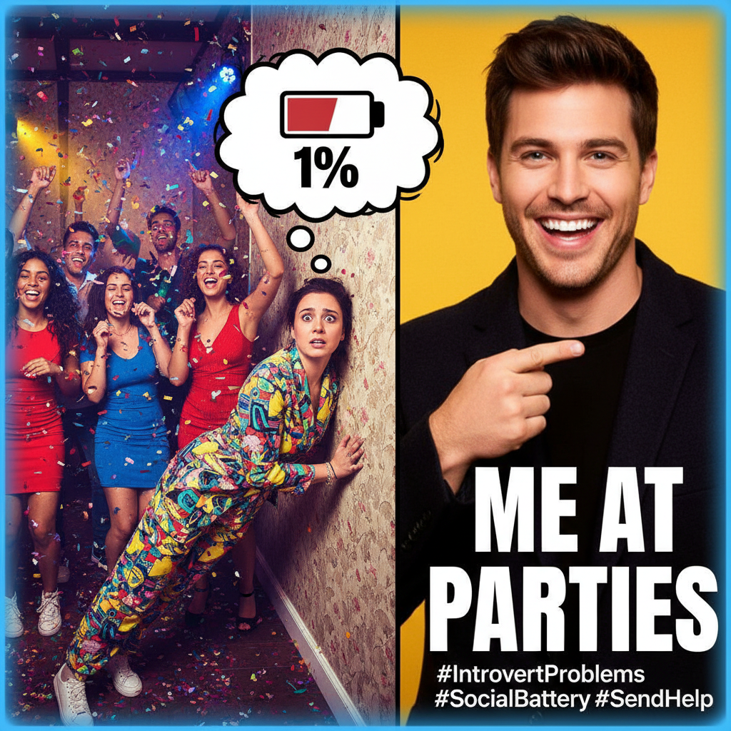 Introvert at a party: I've said my 3 sentences for the night, time to recharge.