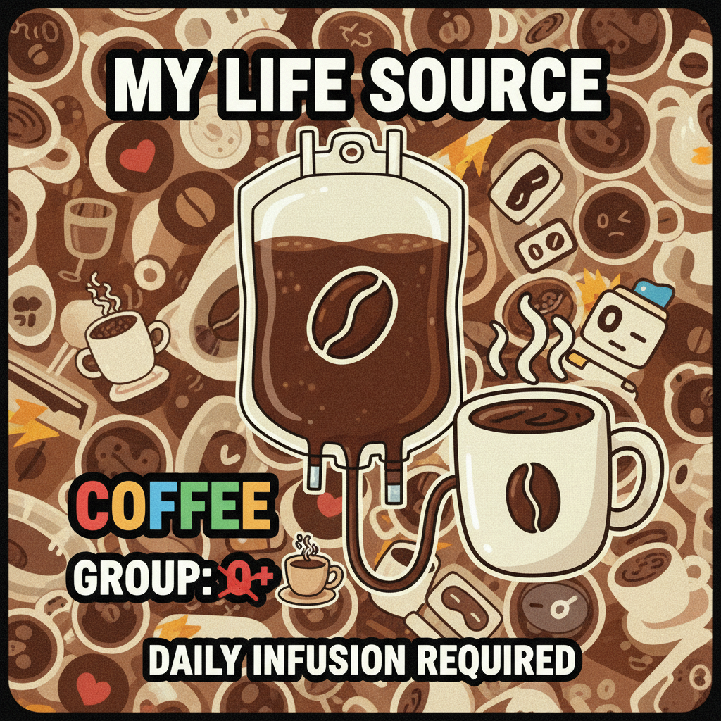 My blood type is now 80% coffee. Send help (and more coffee).