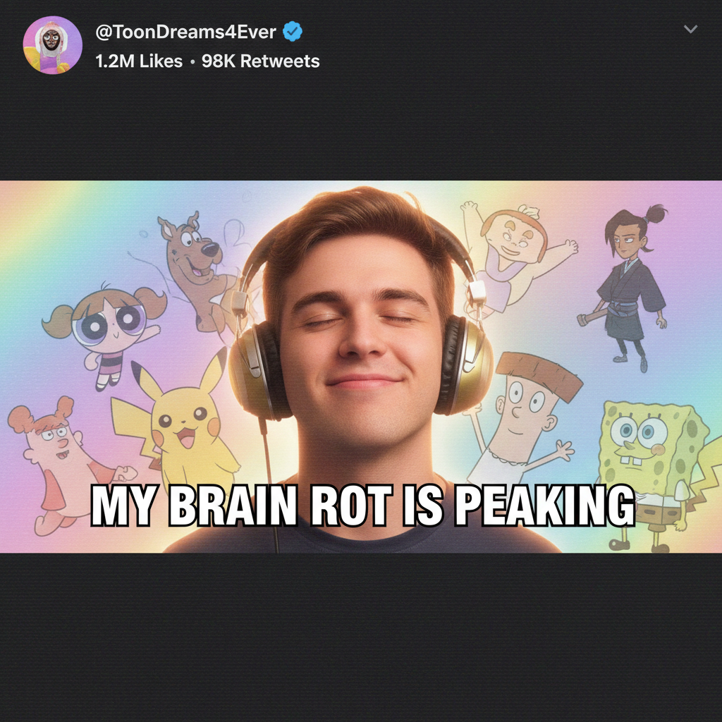 Hearing that one song from your childhood cartoon and suddenly you're 8 again. The nostalgia hit!