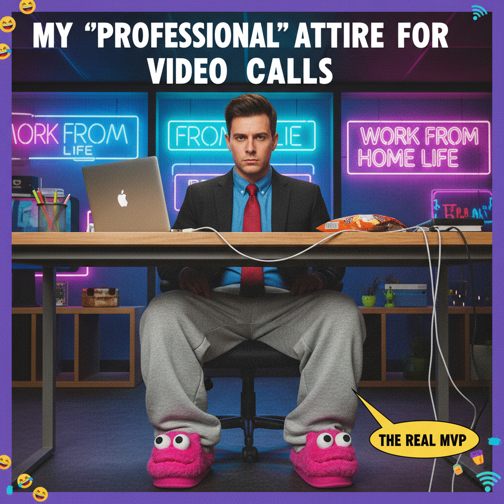 WFH means 'Work From Home' but also 'Wearing Fleece Hoodies'.