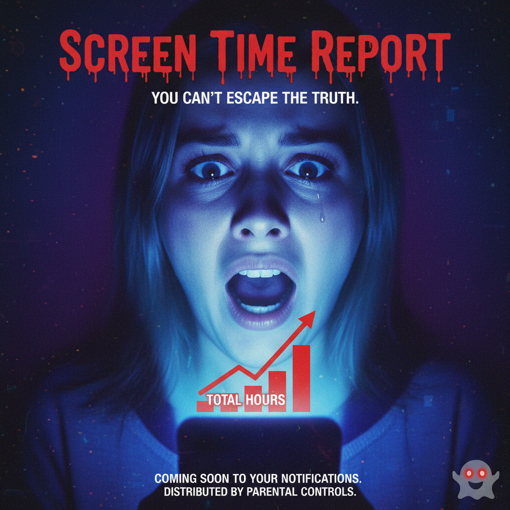 My screen time report is basically a horror movie trailer.