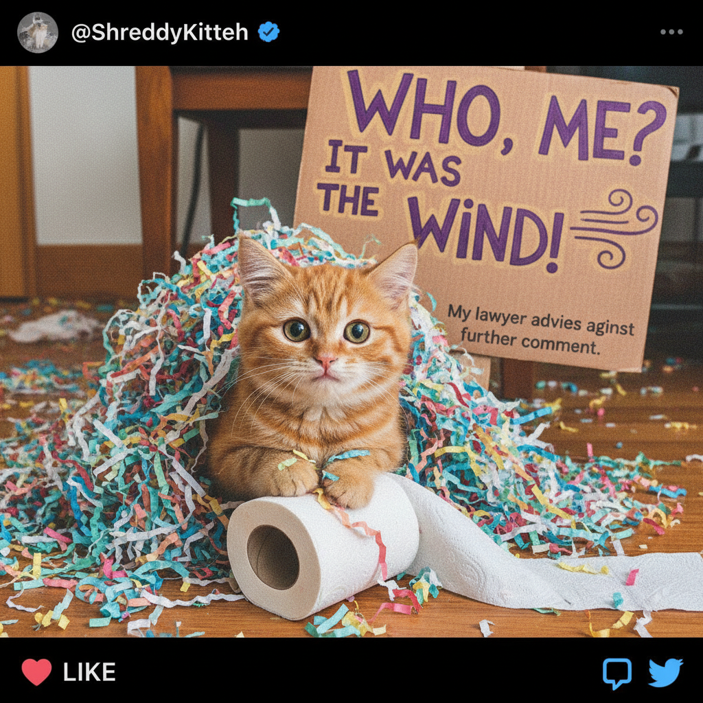 My pet is my alarm clock, therapist, and personal shredder of important documents.