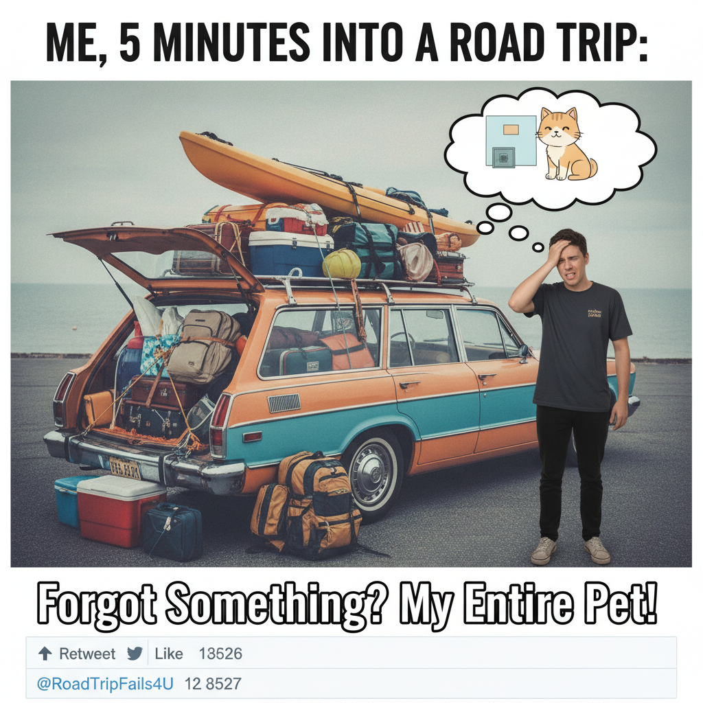 Road trip rule #1: Someone will forget something vital. It's me. I'm someone.