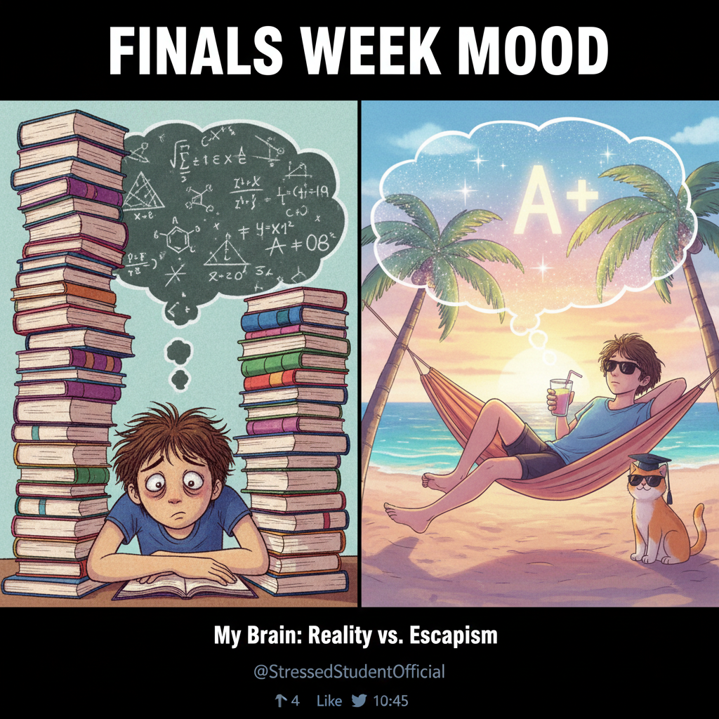 My brain during exam season: 'Did I study this? Or did I dream I studied this?'