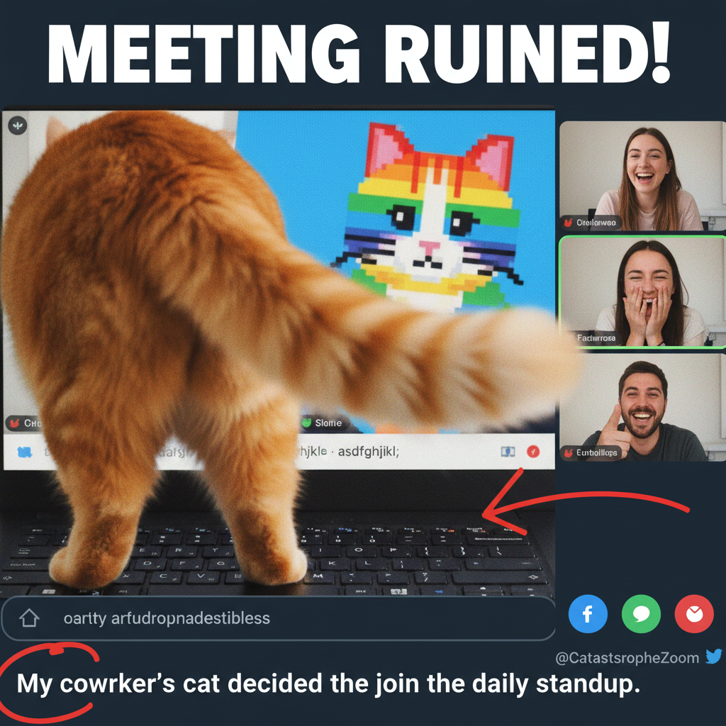 Someone's cat just walked across their keyboard during a Zoom meeting. Best. Co-worker. Ever.