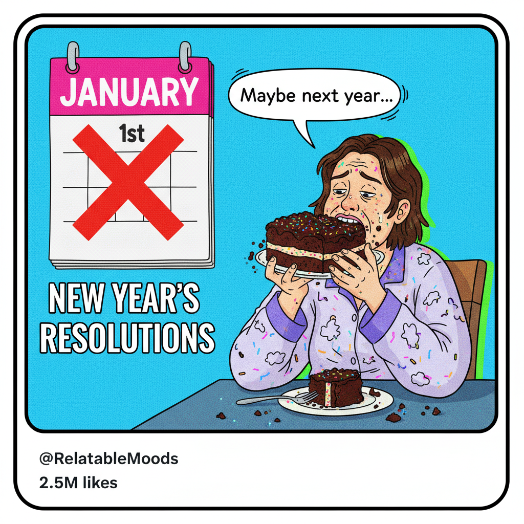 My New Year's resolution lasted 3 hours. New record!